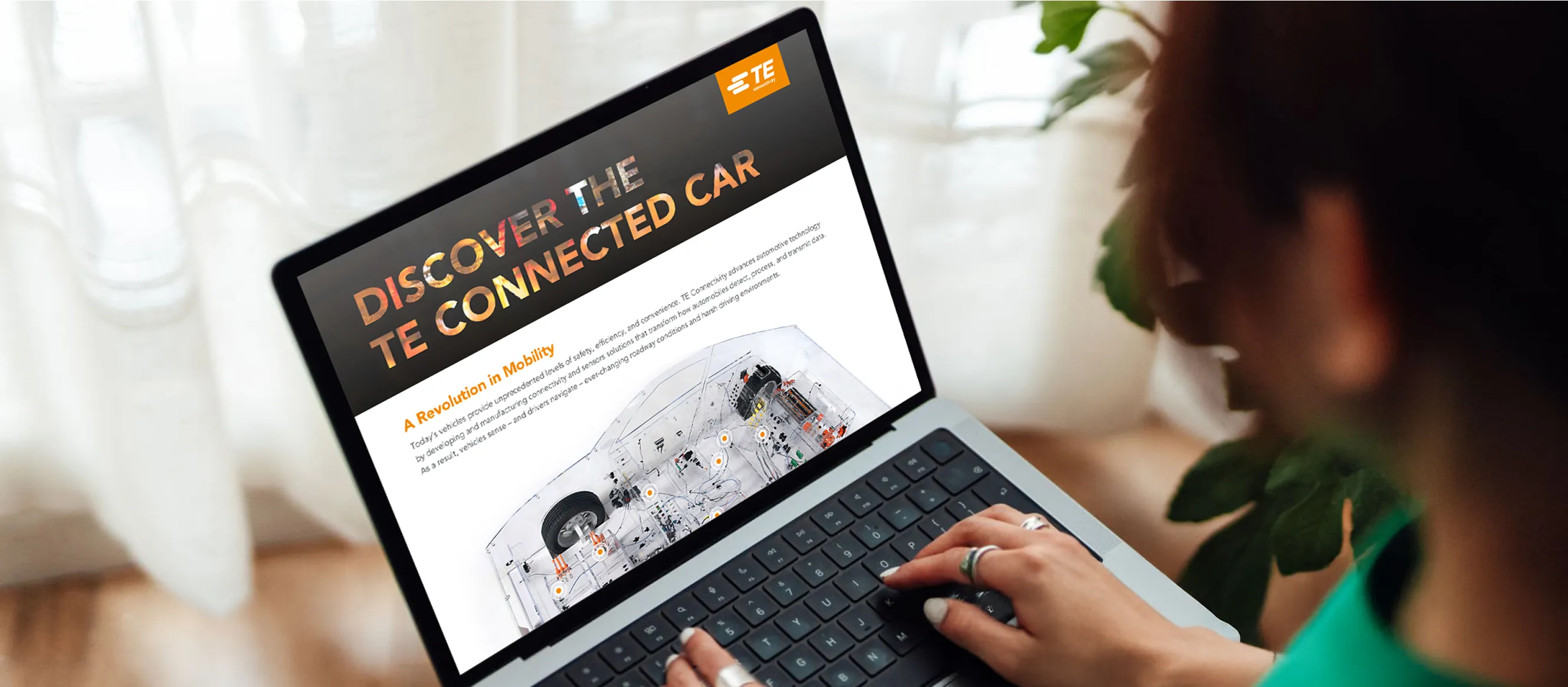Screen of an interactive electric vehicle model
