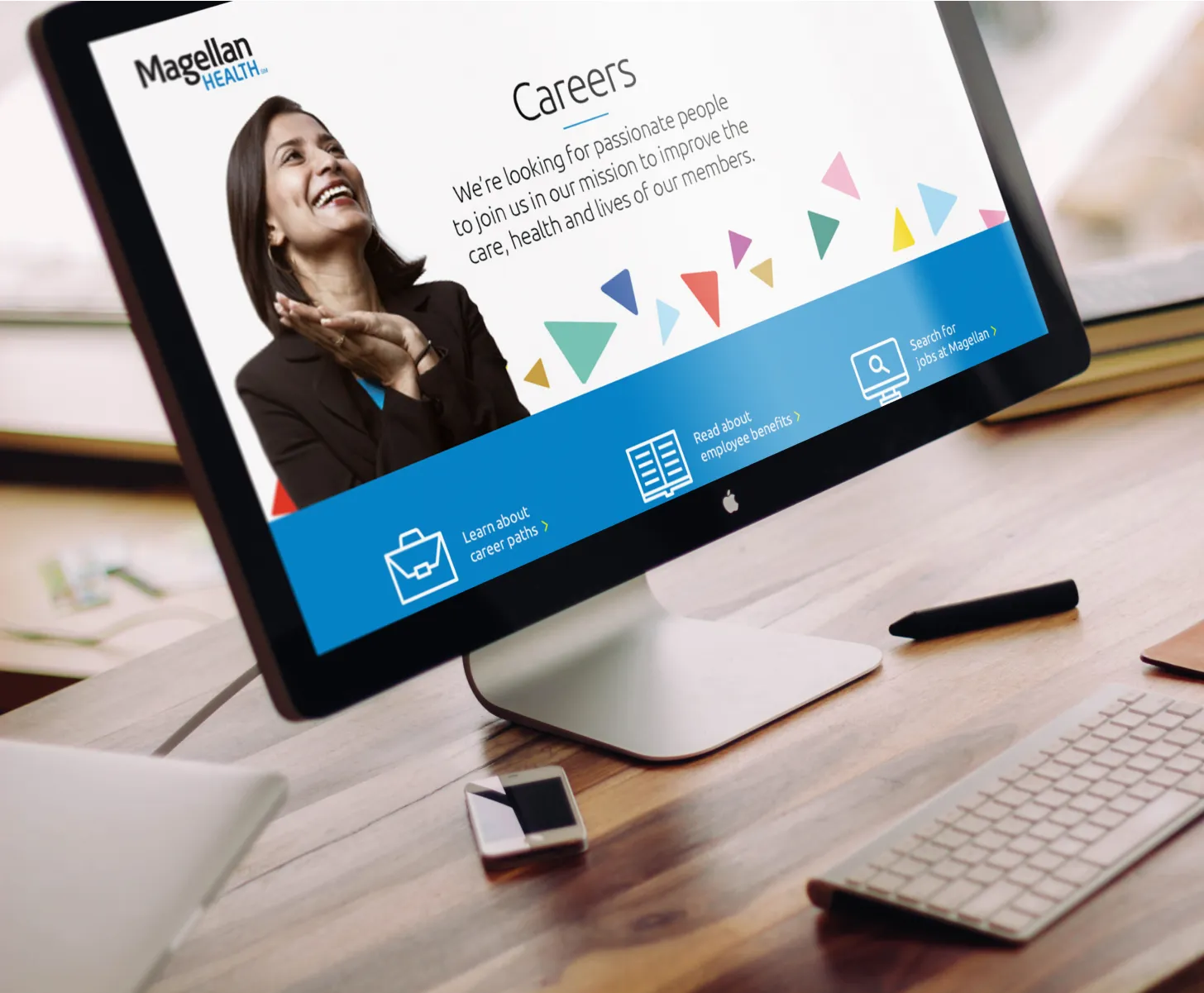 Screen of a talent acquisition careers website