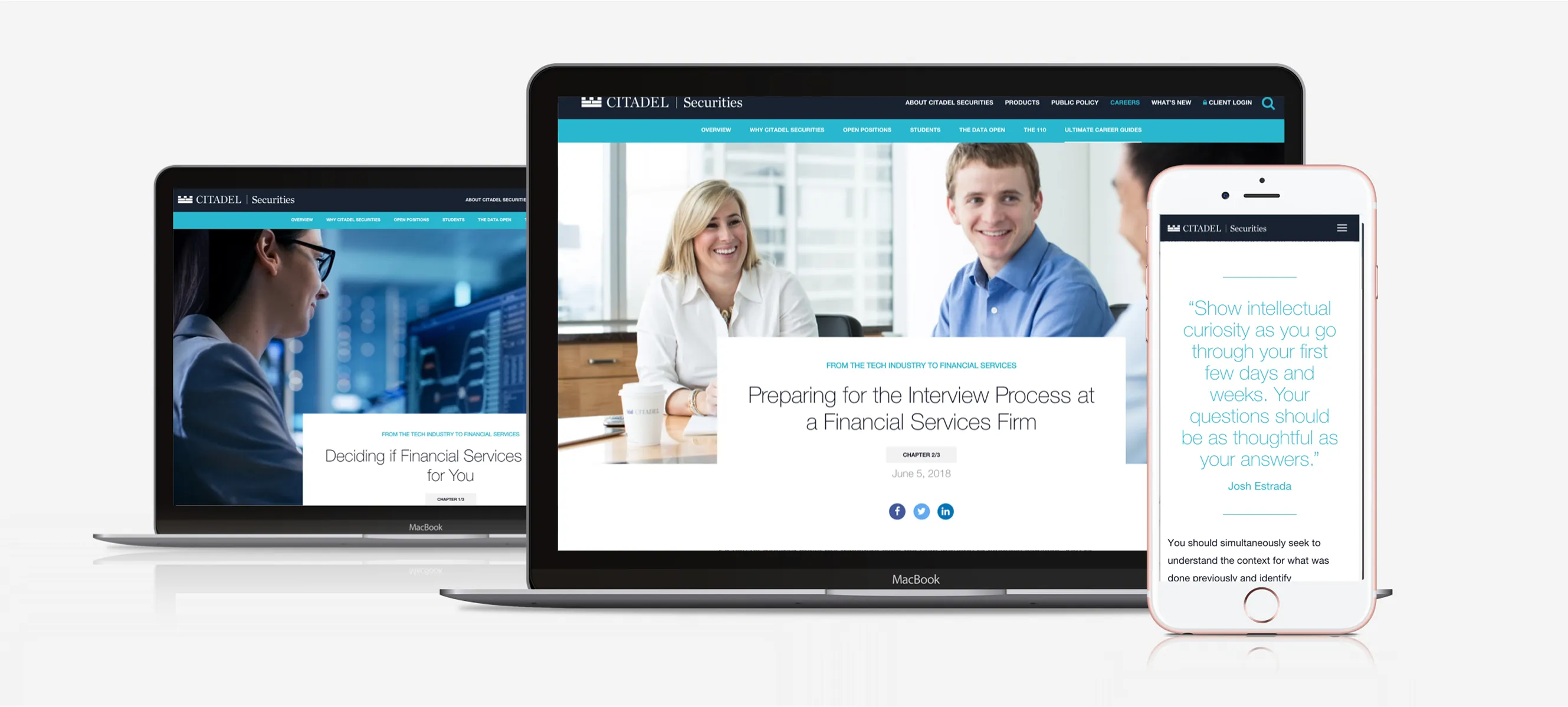 Screen - preparing for the interview process at a financial services firm