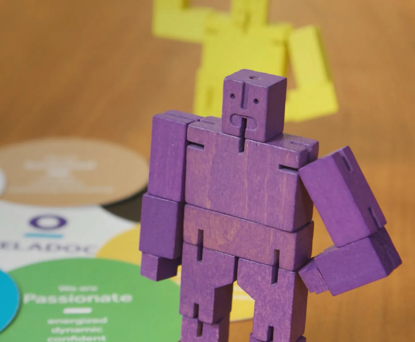Photo of an adjustable toy statue representing brand attributes